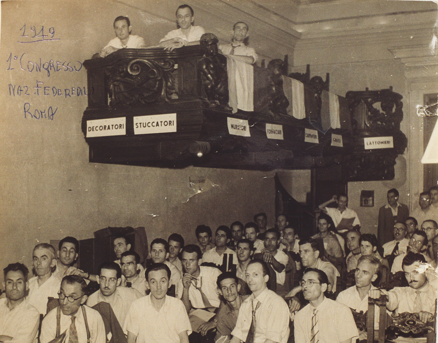 23 25 settembre 1949 Roma I Congresso Nazionale Federedili-Lcgil - Archivio fotografico Filca-Cisl nazionale