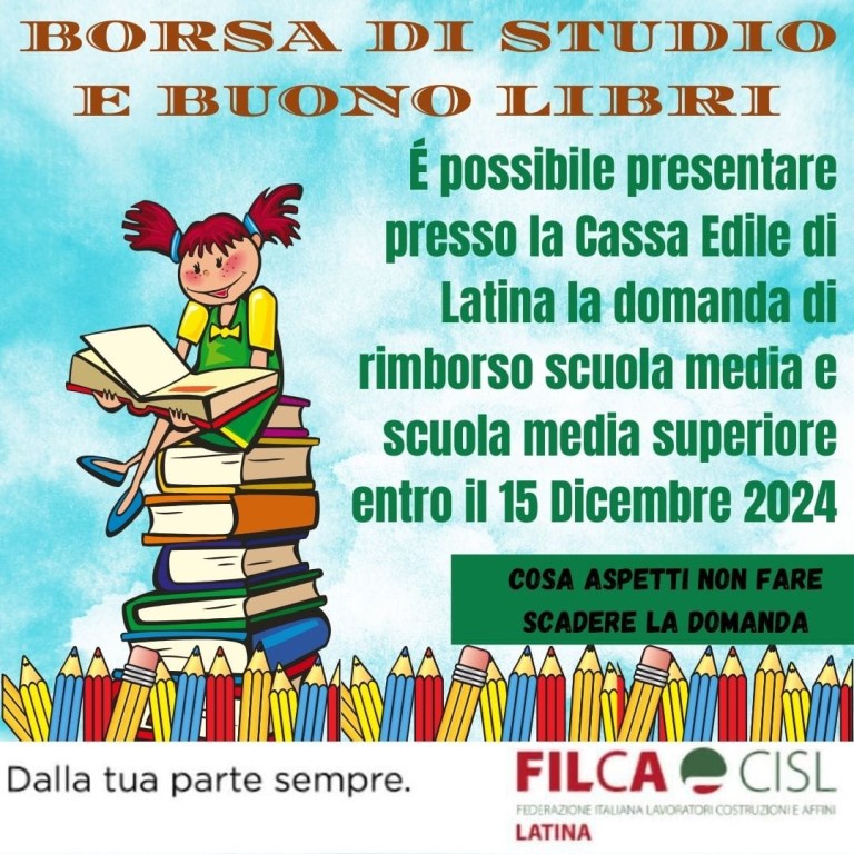 BORSA DI STUDIO E BUONO LIBRI
